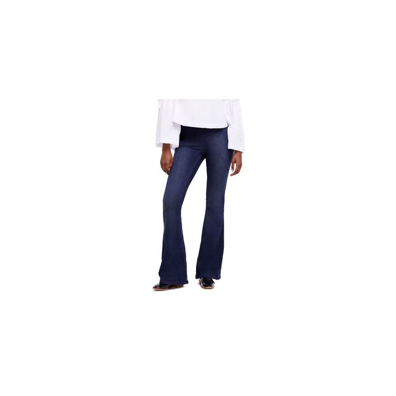 Penny Flare Jeans In Denim Blue